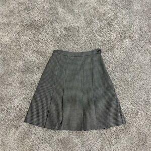 Worthington Black and White Houndstooth A-Line Skirt